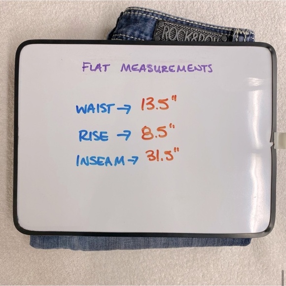 Rock & Roll Cowgirl Med Wash Mid Rise Boot Cut Jeans 29 - Picture 14 of 15